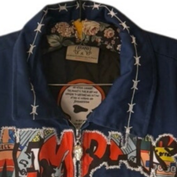 BRAND X Memphis Varsity Jacket XL | Raise Hell Break Rules Graphic Streetwear - Picture 4 of 9